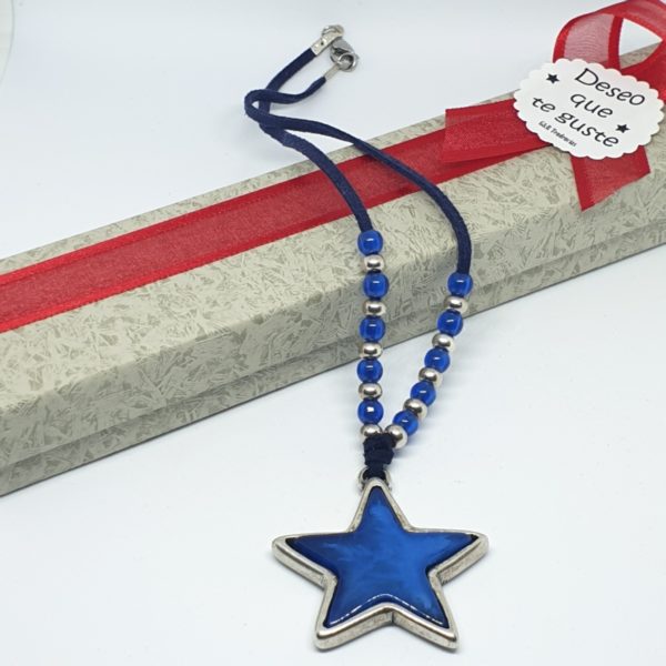 Collar Estrella Azul Caja