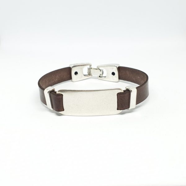 Pulsera Personalizar Chspa Rectangular Grande Marron