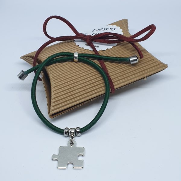 Pulsera Personalizar Puzzle Verde Caja