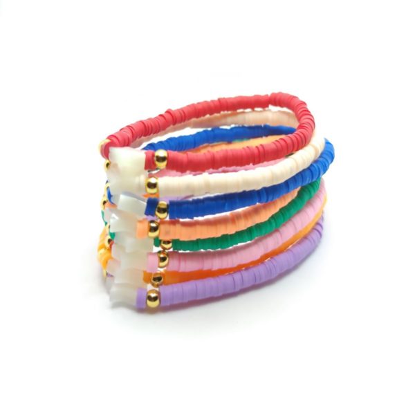 pulsera arcilla estrella colores