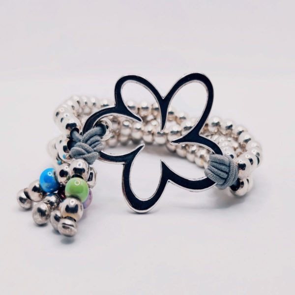 pulsera flor muchas bolas