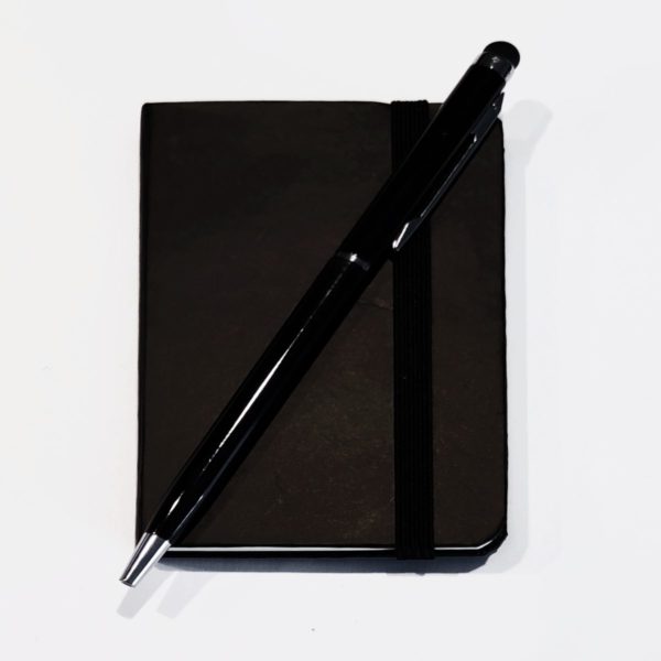 set libreta boli personalizar negro