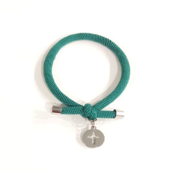 pulsera nudo terminales acero cruz acero8