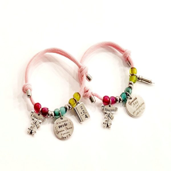 pulsera personalizada con cordÓn para profesoras