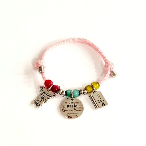 pulsera personalizada con cordÓn para profesoras